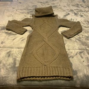 Rehab Cable Knit Sweater Dress with Shoulder and Side Cutouts